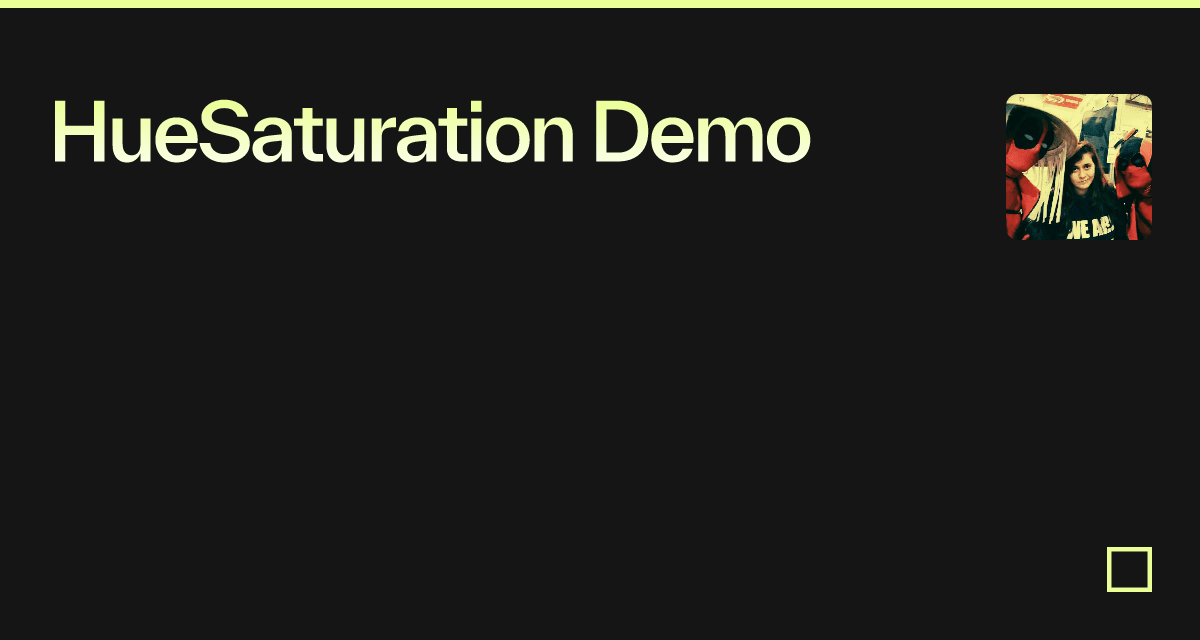 HueSaturation Demo